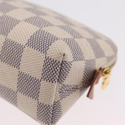 Louis Vuitton Toiletry Pouch Damier, Beige, Canvas, Clutch
