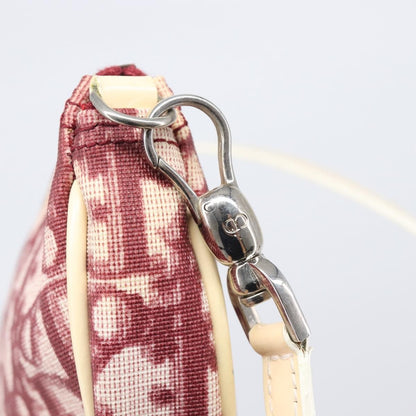Christian Dior Vintage Saddle Bag Canvas, Red, Canvas, Clutch