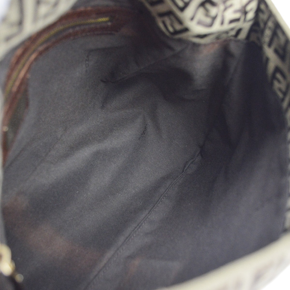 Fendi Zucchino Canvas Mamma Baguette Canvas, Brown, Canvas, Shoulder Bag