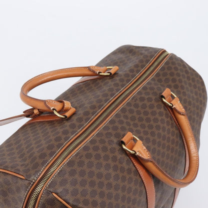 Celine Boston Triomphe Coated Canvas, Brown, Canvas, Handbag
