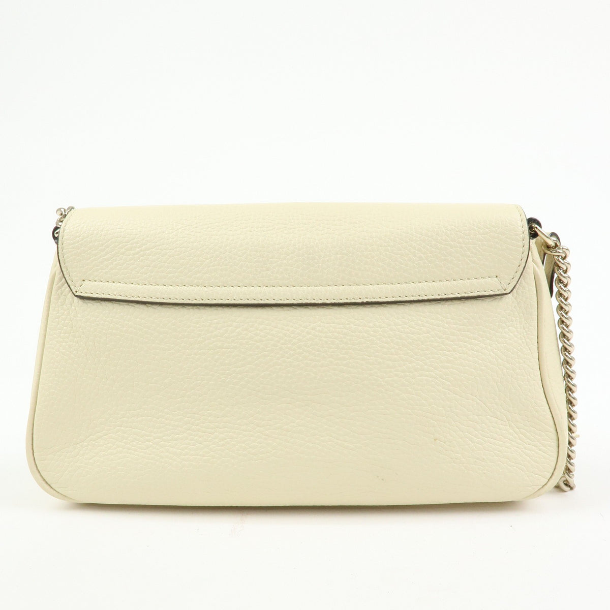 Gucci Soho Chain Leather, White, Leather, Crossbody Bag