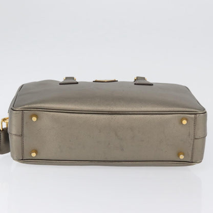 Prada Bauletto Saffiano Leather, Gold, Leather, Handbag