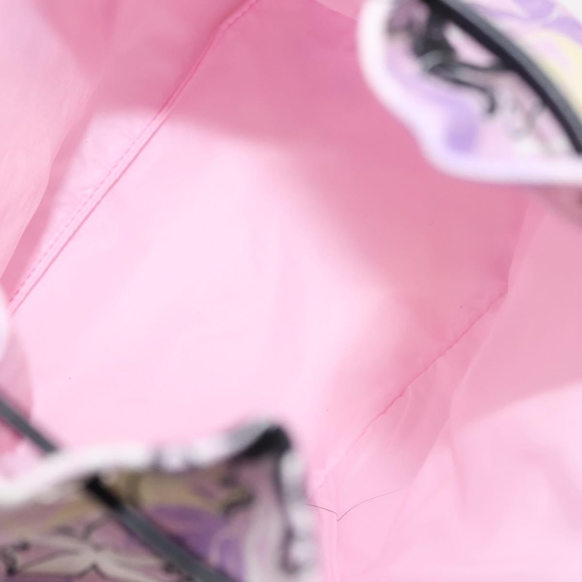 Miu Miu Drawstring Printed Canvas, Pink, Canvas, Clutch