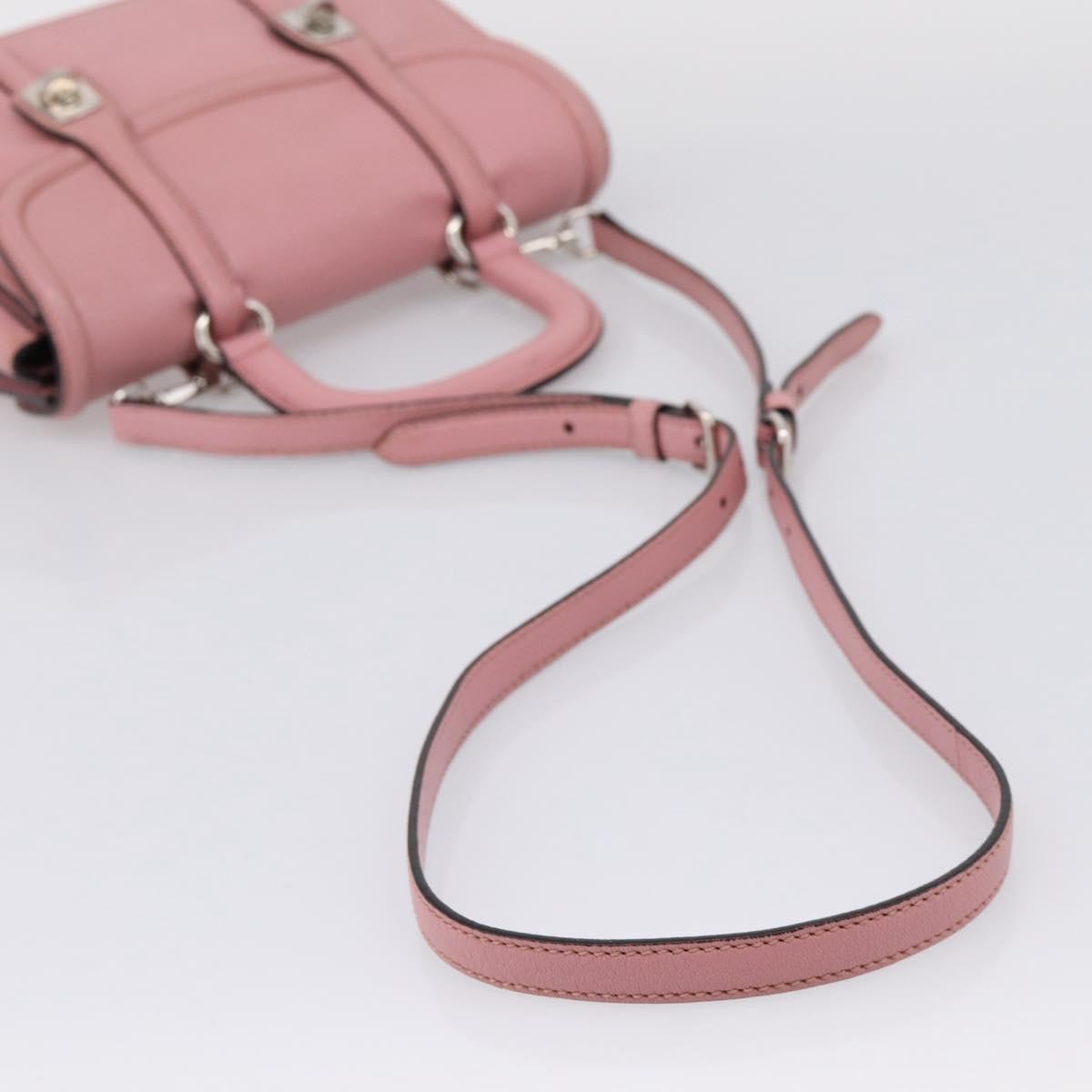 Miu Miu Beau Top Handle Leather, Pink, Leather, Handbag