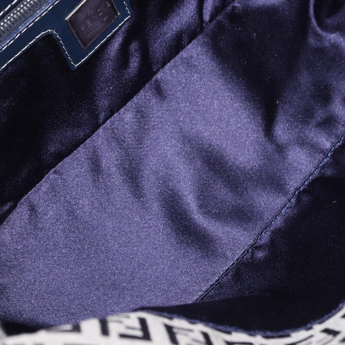 Fendi Baguette Zucchino Canvas, Navy, Canvas, Handbag