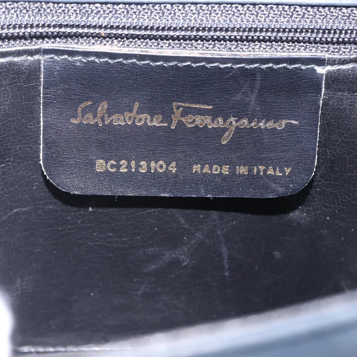 Salvatore Ferragamo Vala Suede, Navy, Suede, Shoulder Bag