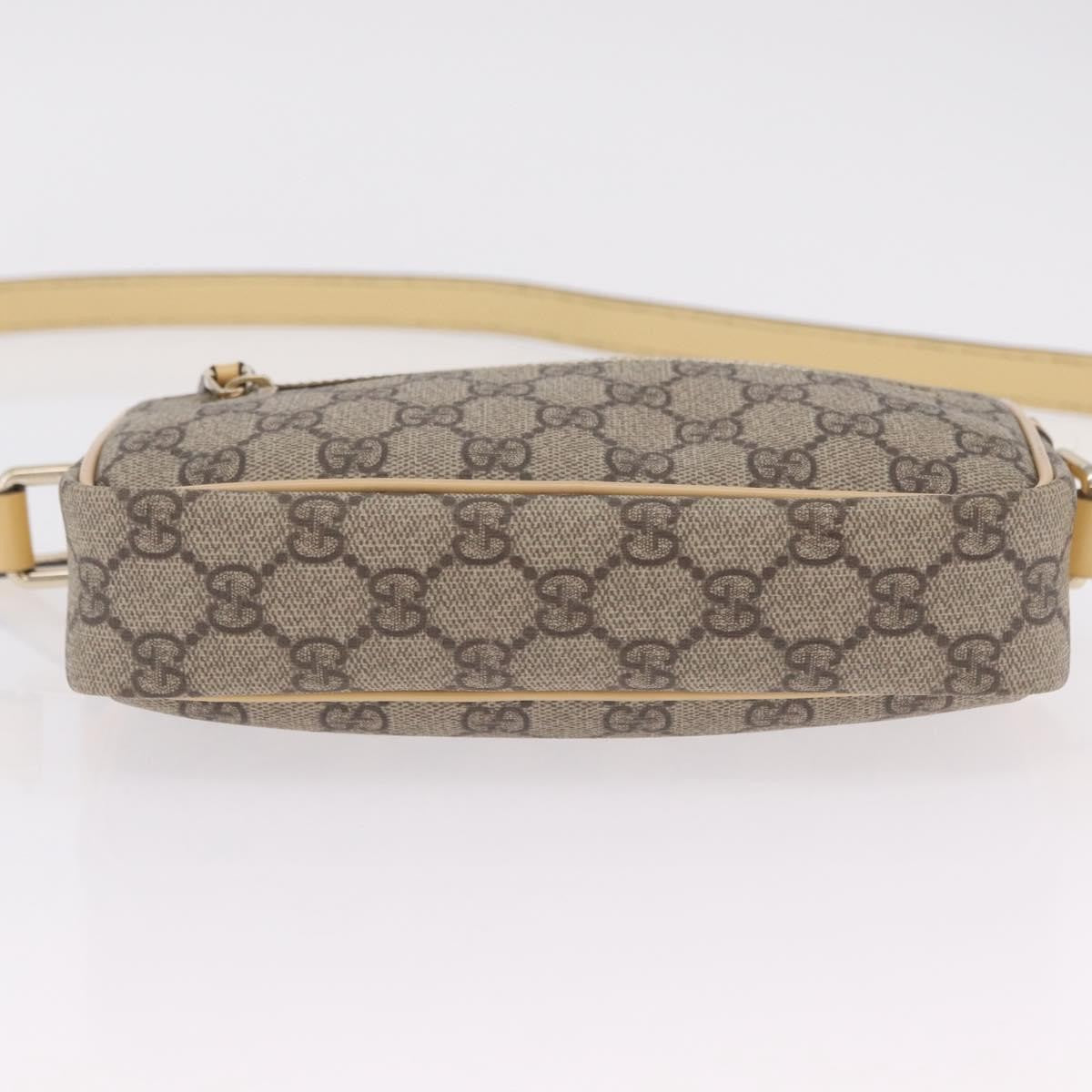 Gucci Front Zip GG Canvas, Beige, Canvas, Crossbody Bag