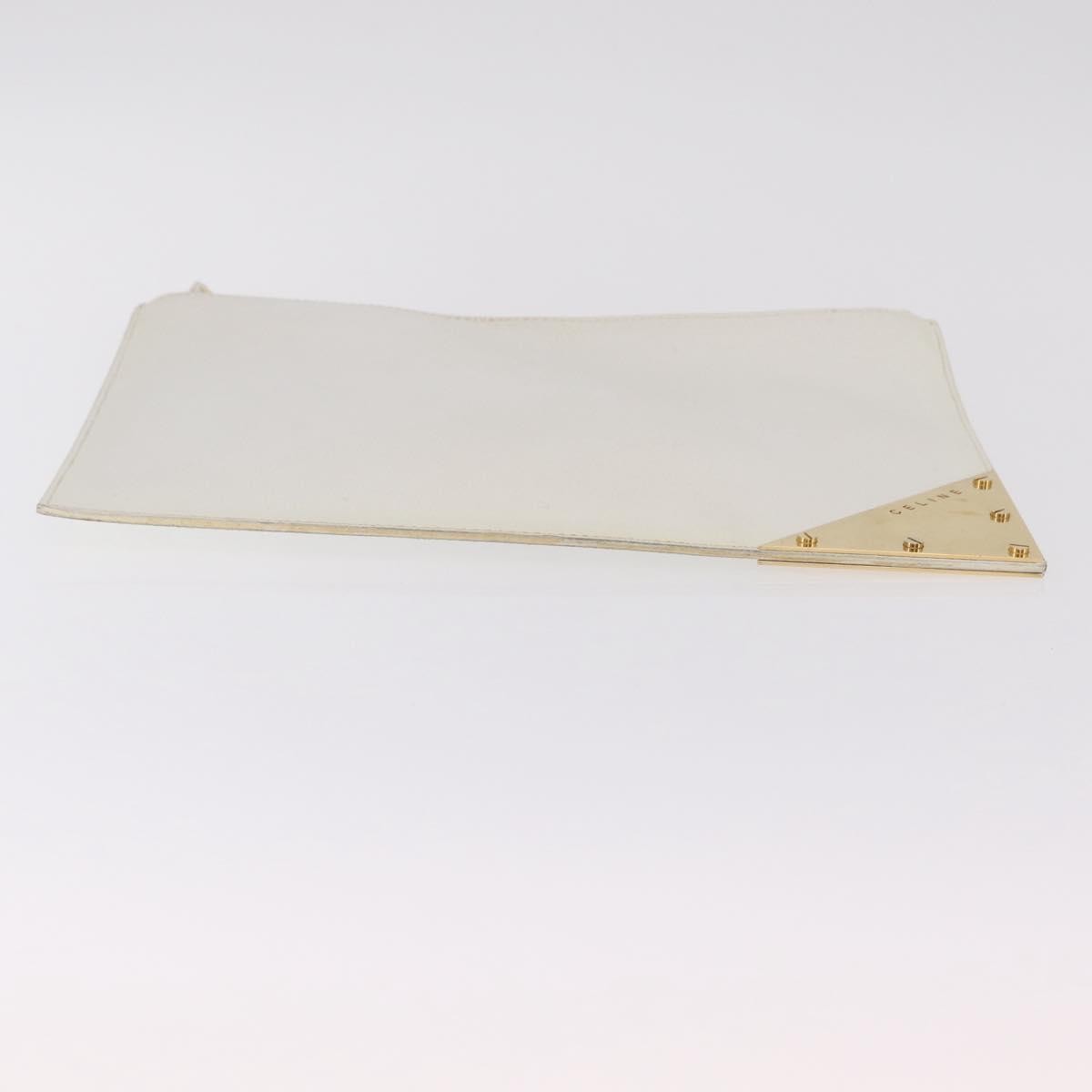 Celine Clutch Leather, White, Leather, Clutch