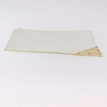 Celine Clutch Leather, White, Leather, Clutch