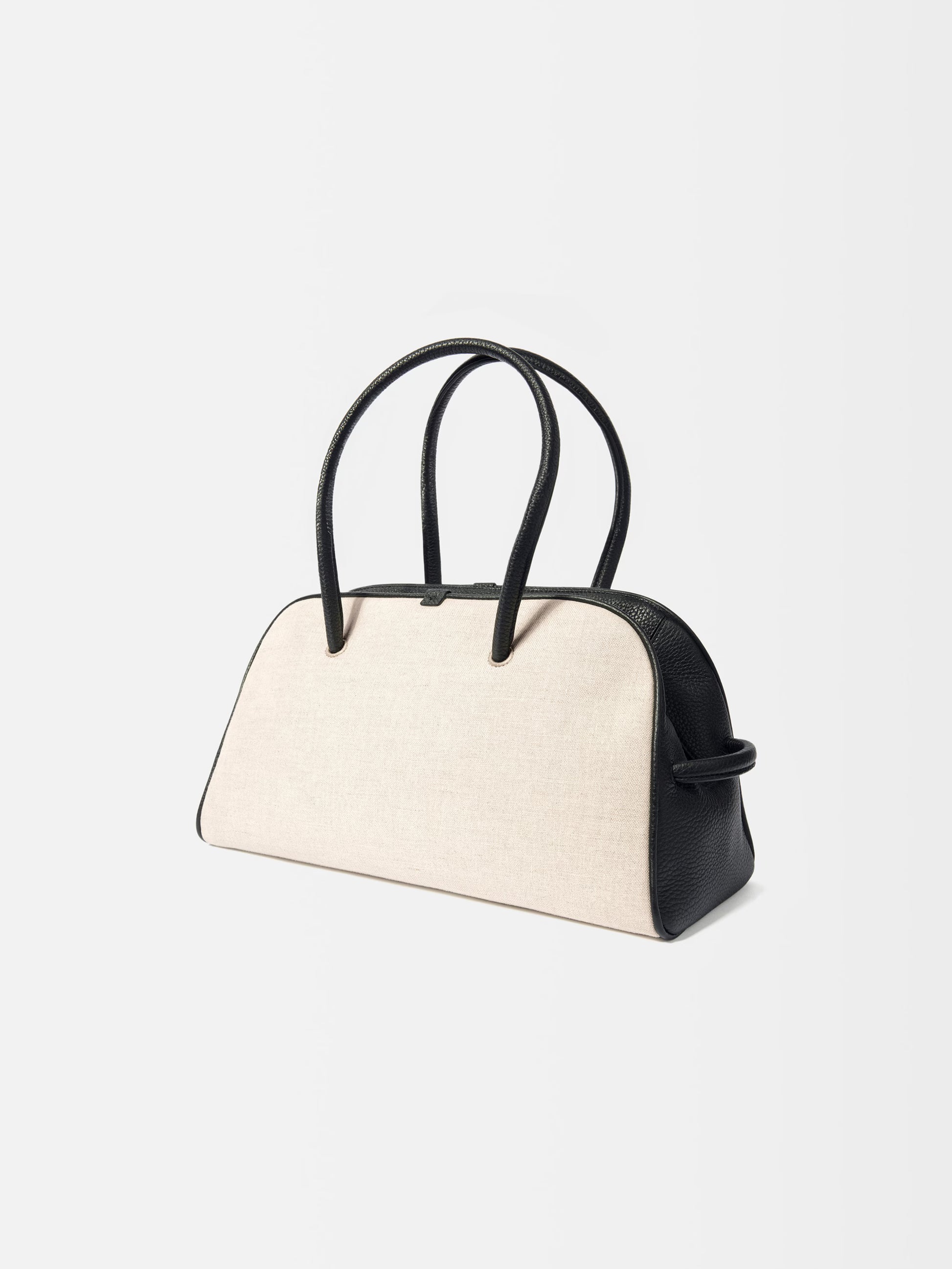 Jacquemus TURISMO linen, BEIGE, LINEN, Handbag