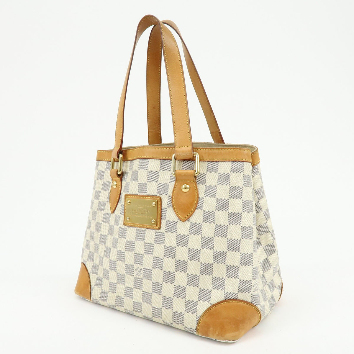 Louis Vuitton Hampstead Damier, Beige, Canvas, Handbag