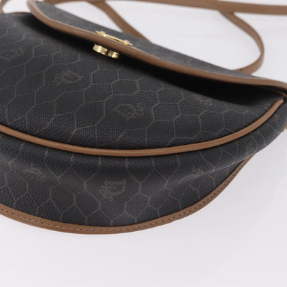 Christian Dior Vintage Honeycomb Canvas, Black, Canvas, Shoulder Bag