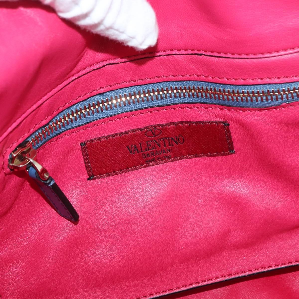 Valentino Garavani Rockstud Frame Handle Calf Hair, Multicolour, Leather, Handbag