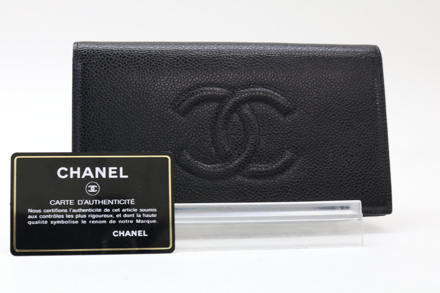 Chanel Coco Boy Flap Wallet Quilted Aged Calfskin, Black, Calfskin, Wallet