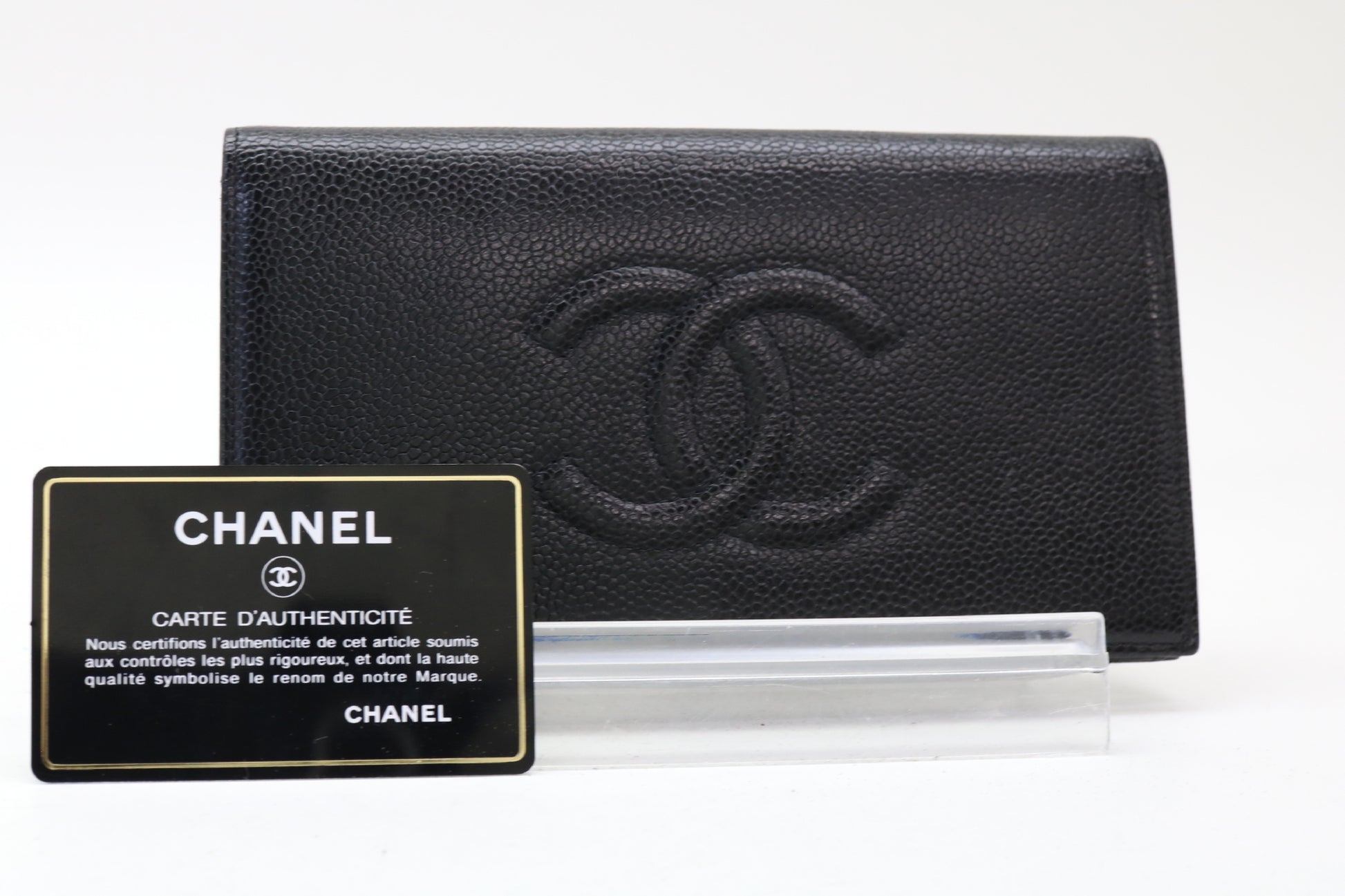 Chanel Coco Boy Flap Wallet Quilted Aged Calfskin, Black, Calfskin, Wallet