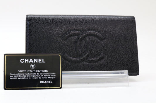 Chanel Coco Boy Flap Wallet Quilted Aged Calfskin, Black, Calfskin, Wallet