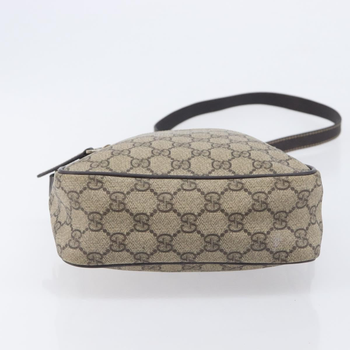 Gucci Front Zip Pocket Messenger GG Coated Canvas, Beige, Canvas, Shoulder Bag