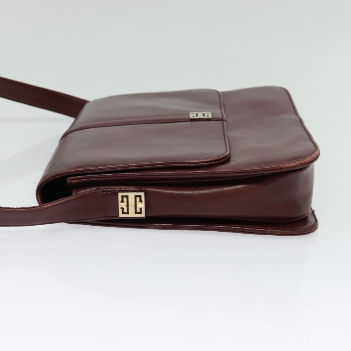 Givenchy Vintage 4G Leather, Burgundy, Leather, Shoulder Bag