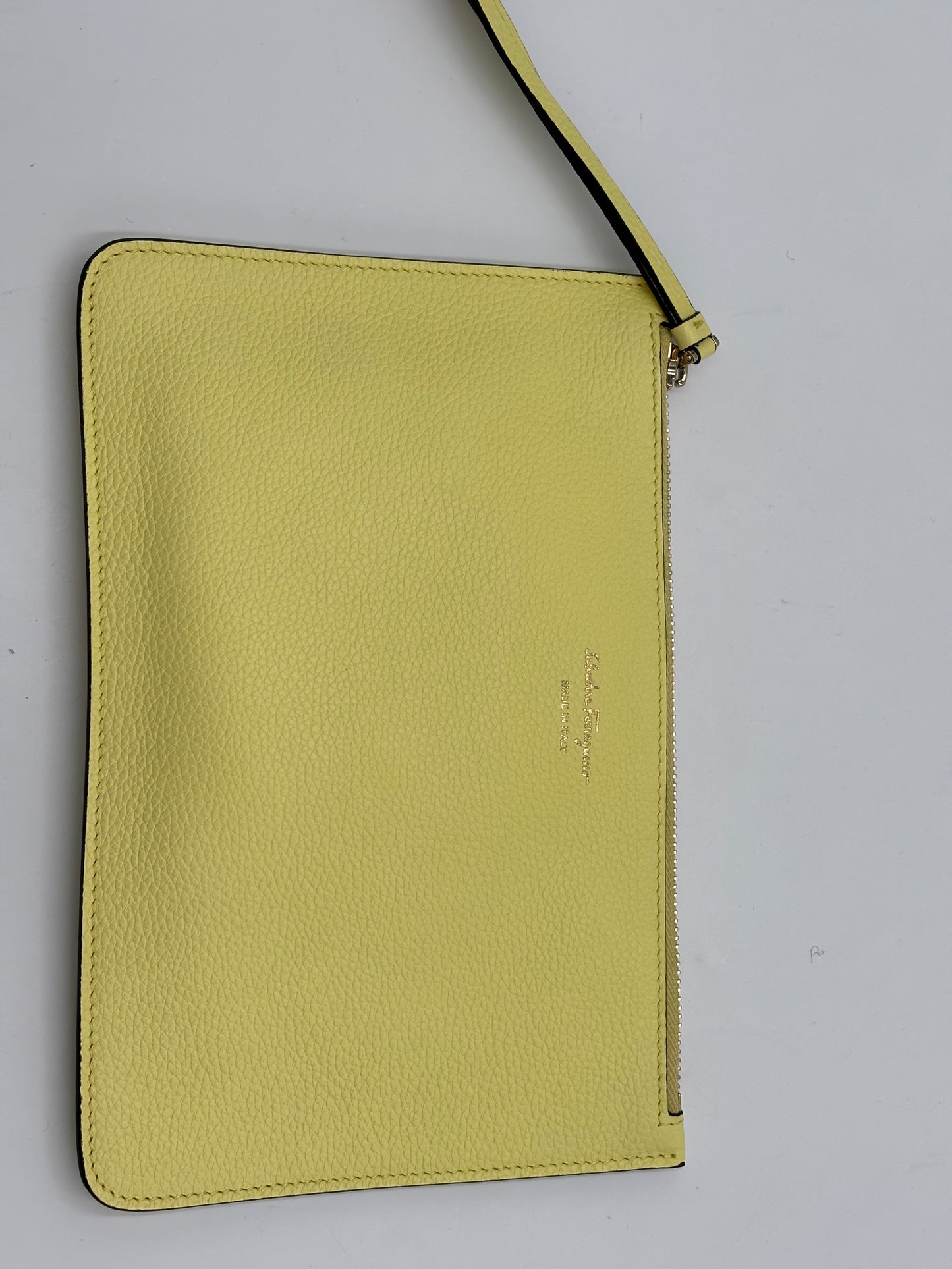 Salvatore Ferragamo Studio Satchel Leather, YELLOW, LEATHER, Handbag