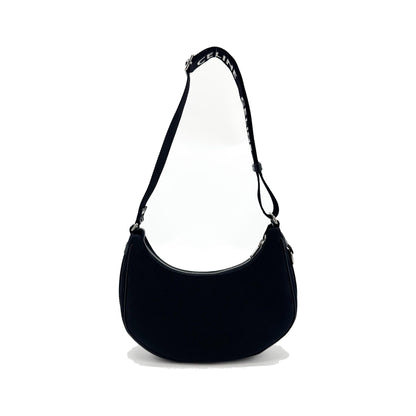 Celine Ava Triomphe Coated Canvas, Black, Textile, Handbag