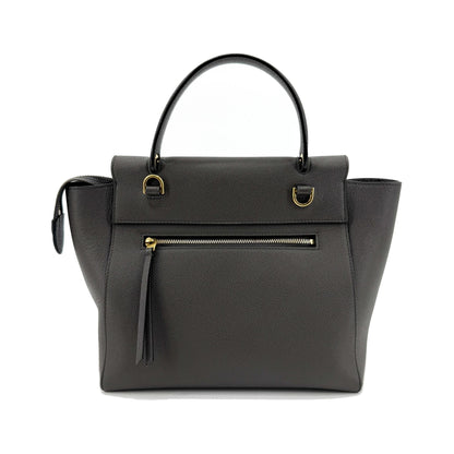 Celine Belt Calfskin, Gray, Leather, Handbag