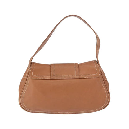 Celine Biker Boogie Satchel Leather, Brown, Leather, Shoulder Bag