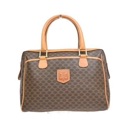 Celine Boston Triomphe XL Coated Canvas, Brown, Canvas, Handbag
