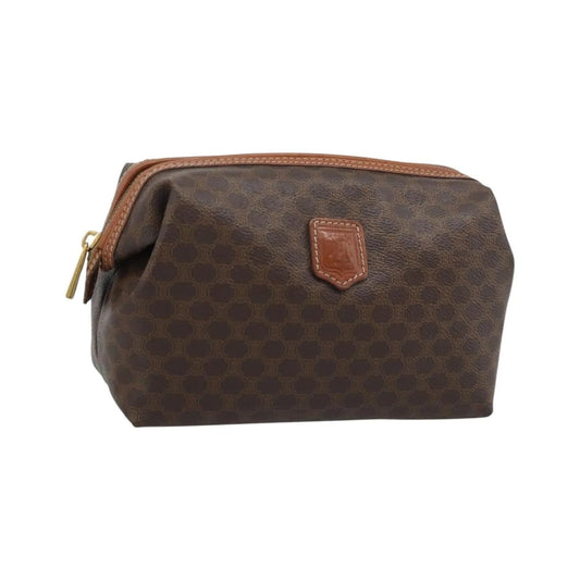 Celine C Macadam Canvas, Brown, Canvas, Clutch