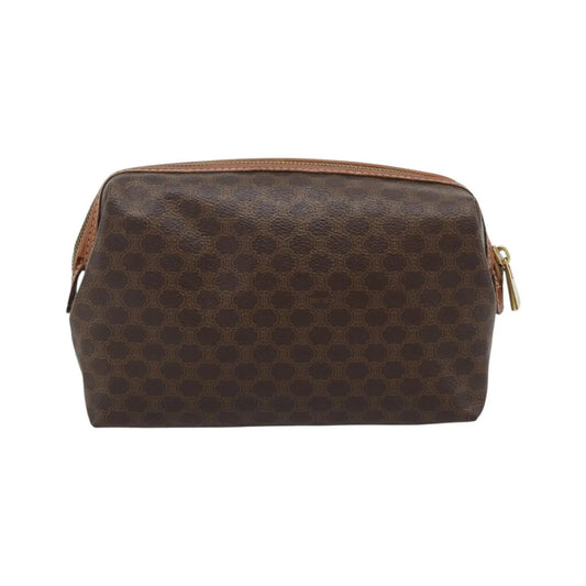 Celine C Macadam Canvas, Brown, Canvas, Clutch