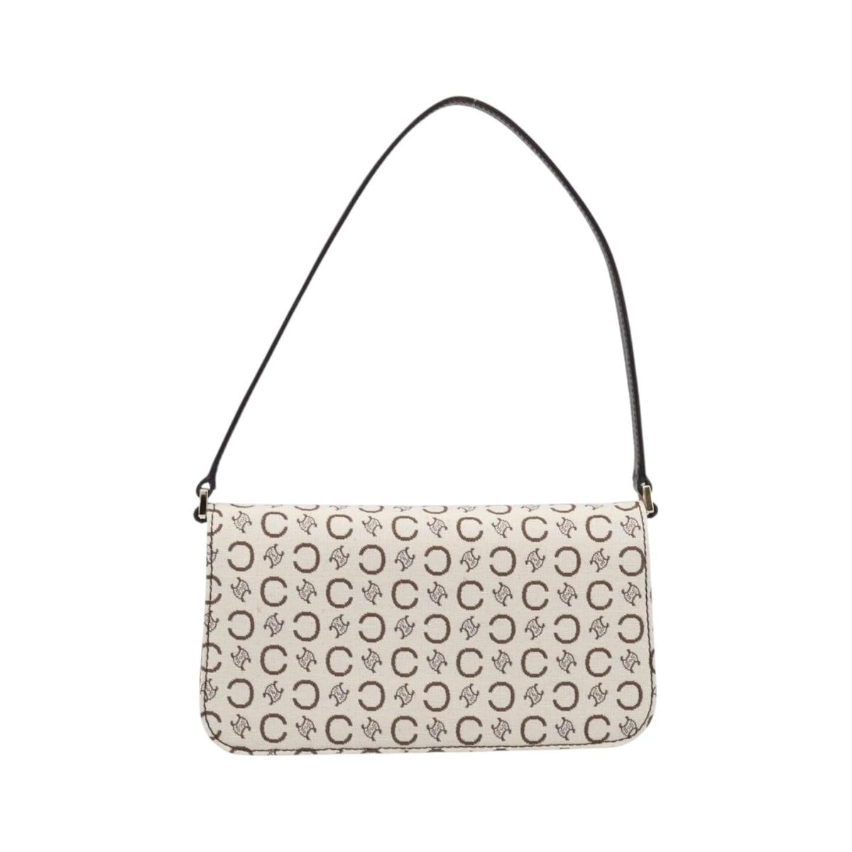 Celine C Macadam Shoulder Canvas, Beige, Canvas, Handbag