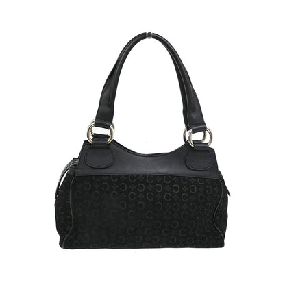 Celine C Macadam Suede, Black, Suede, Handbag