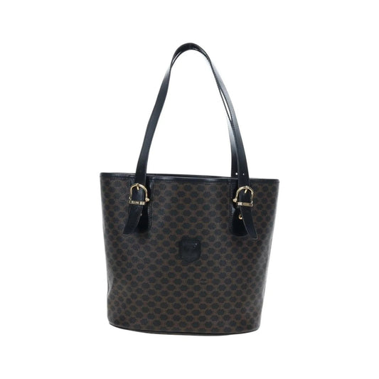 Celine C Macadam Tote PVC leather/ Macadam canvas, Black, PVC, Shoulder Bag