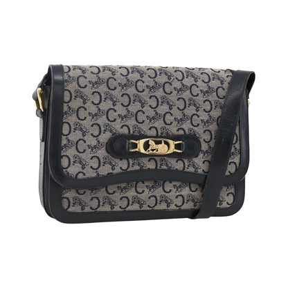 Celine C Sulky Horse carriage Canvas, Navy, Canvas, Handbag