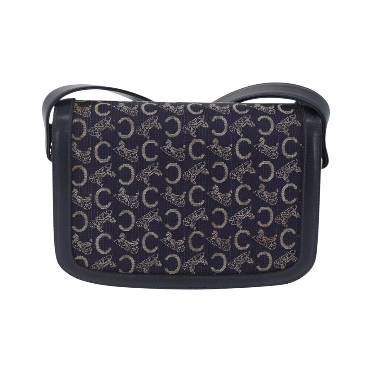 Celine C Sulky Horse carriage Canvas, Navy, Canvas, Handbag