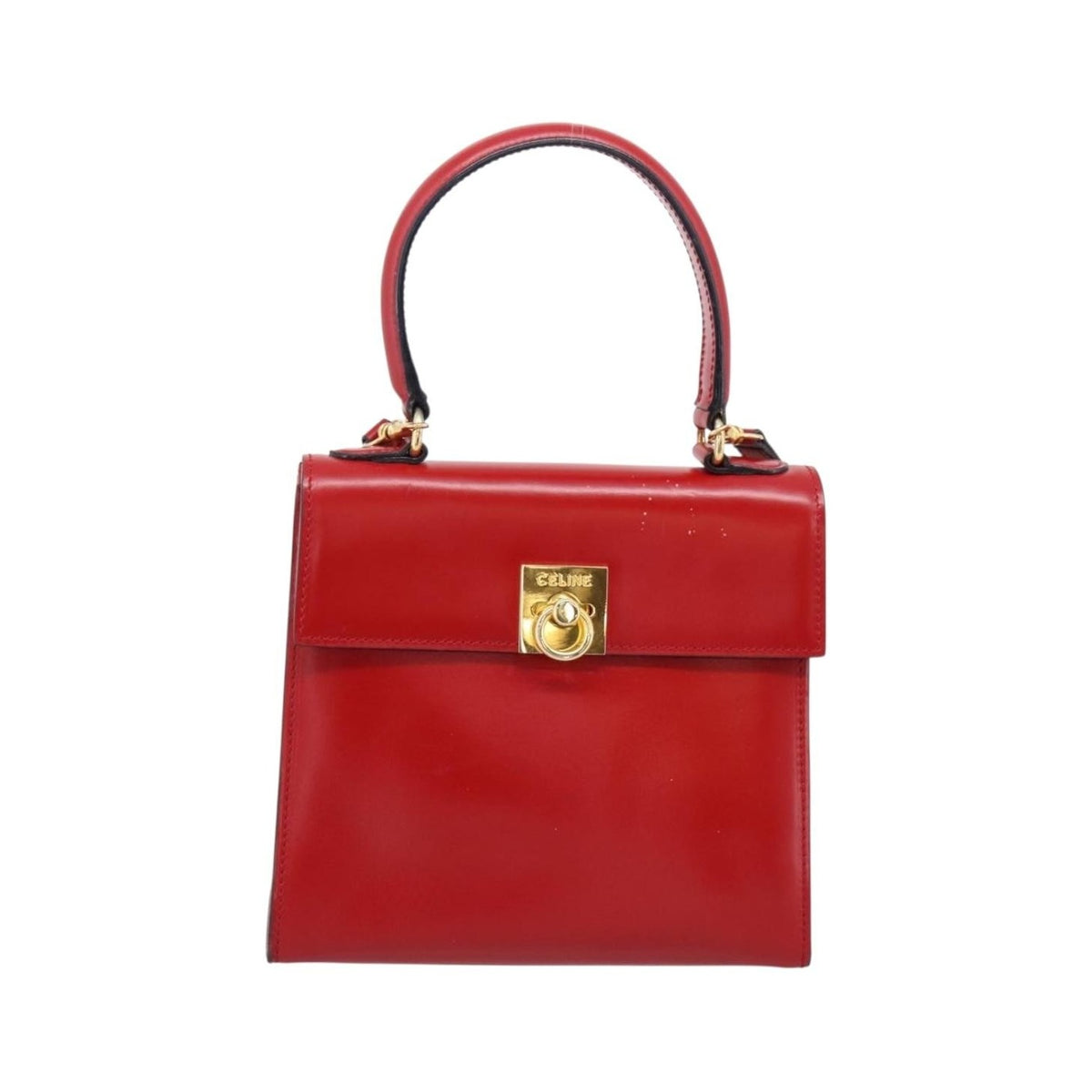 Celine Handbag Leather, Red, Leather, Handbag