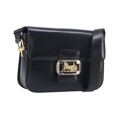 Celine Horse Carriage Leather, Black, Leather, Shoulder Bag