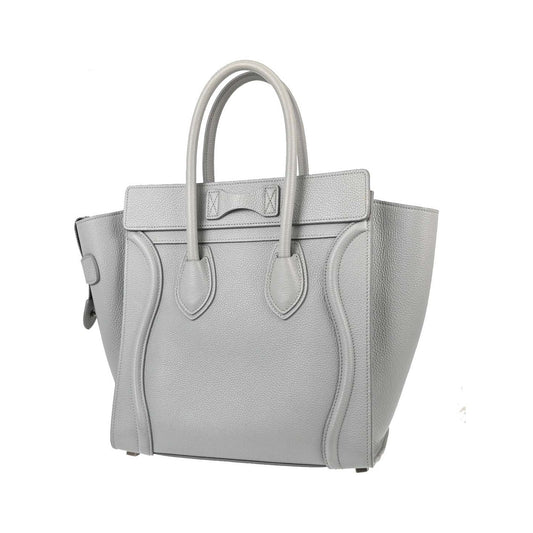 Celine Luggage Grainy Leather, Gray, Leather, Handbag
