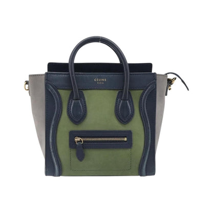 Celine Luggage Smooth Leather, Navy, Leather, Handbag