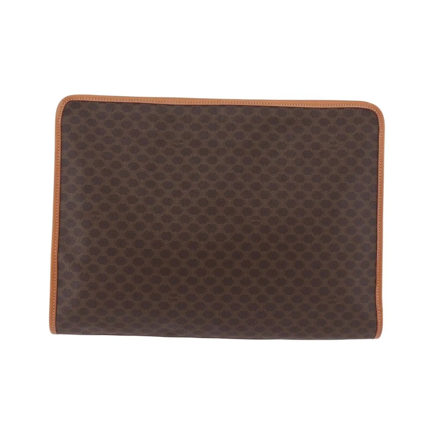 Celine Macadam Pochette Canvas and Leather, Brown, PVC, Clutch