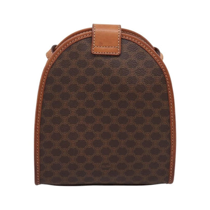 Celine Macadam Shoulder Canvas, Brown, Canvas, Crossbody Bag