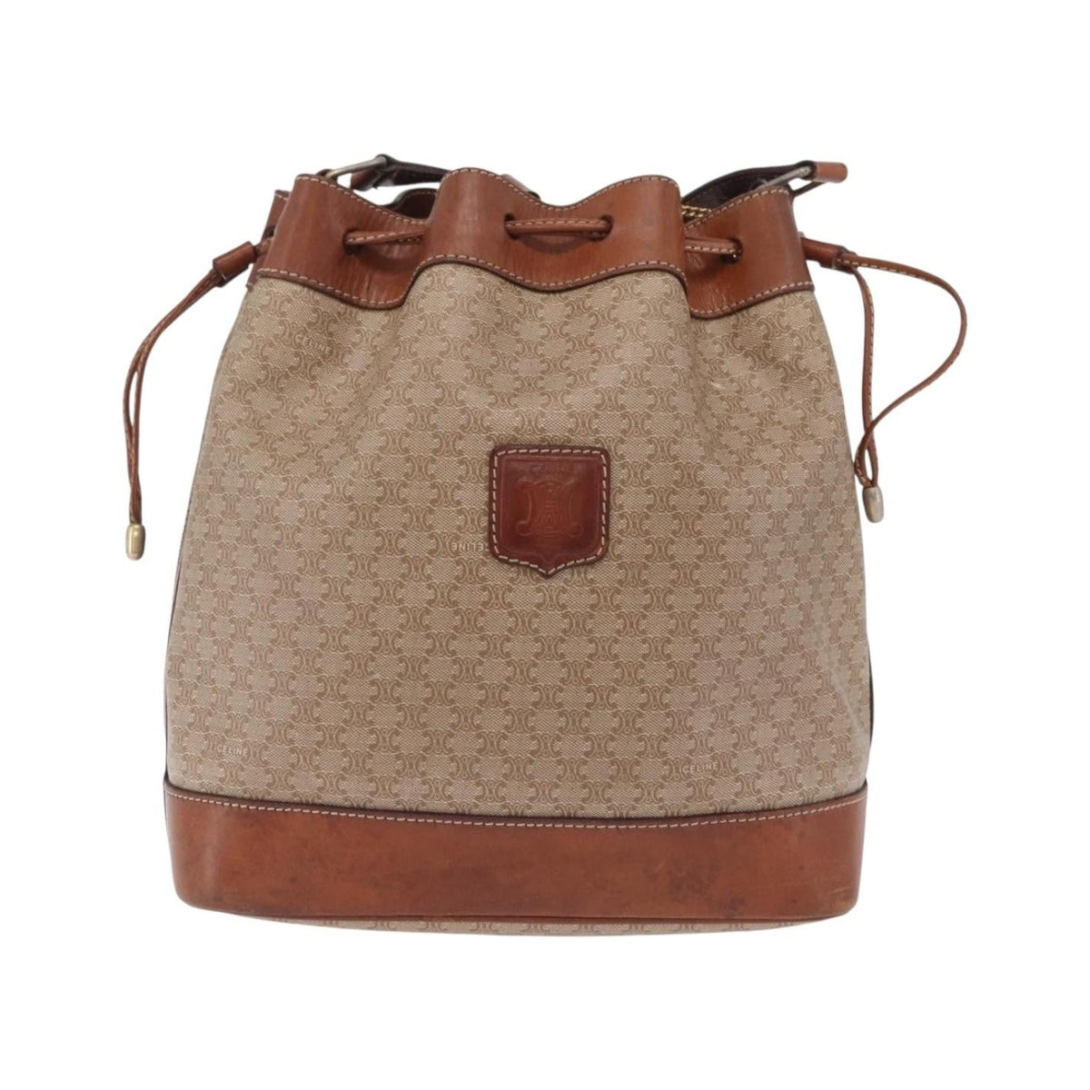 Celine Macadam Shoulder Canvas, Multicolour, Canvas, Crossbody Bag