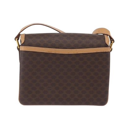 Celine Macadam Shoulder Canvas, Brown, Canvas, Crossbody Bag