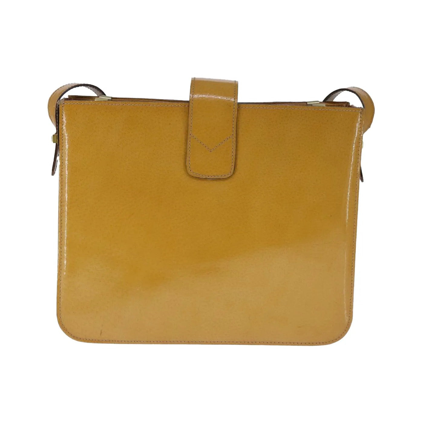 Celine Shoulder bag circle logo Patent leather, Camel, Patent Leather, Shoulder Bag