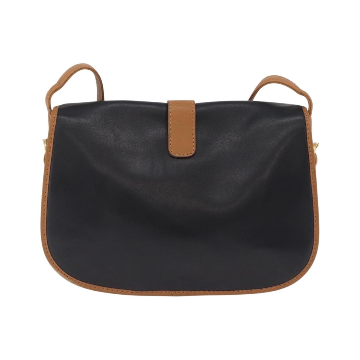 Celine Shoulder Leather, Black, Leather, Shoulder Bag