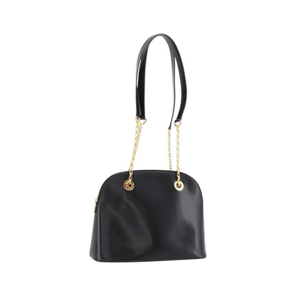Celine Shoulder Leather, Black, Leather, Shoulder Bag