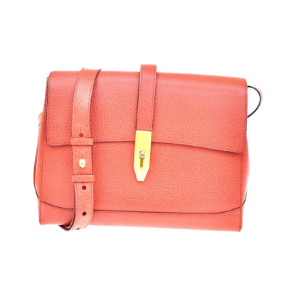 Celine Shoulder Leather, Red, Leather, Shoulder Bag