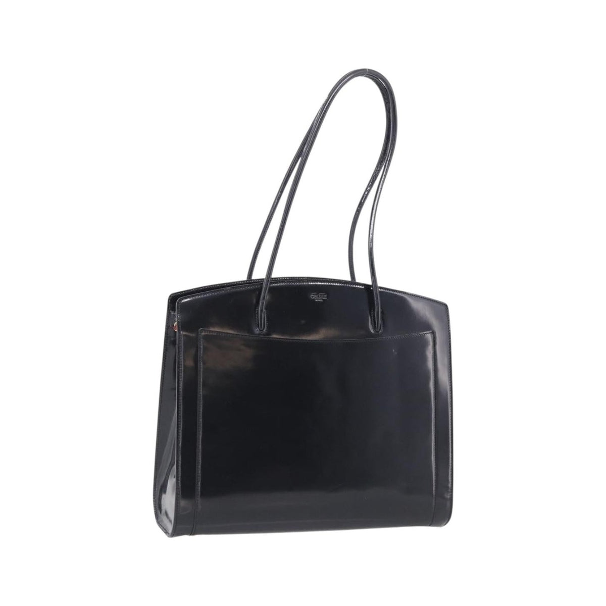 Celine Tote Leather, Black, Patent Leather, Tote Bag
