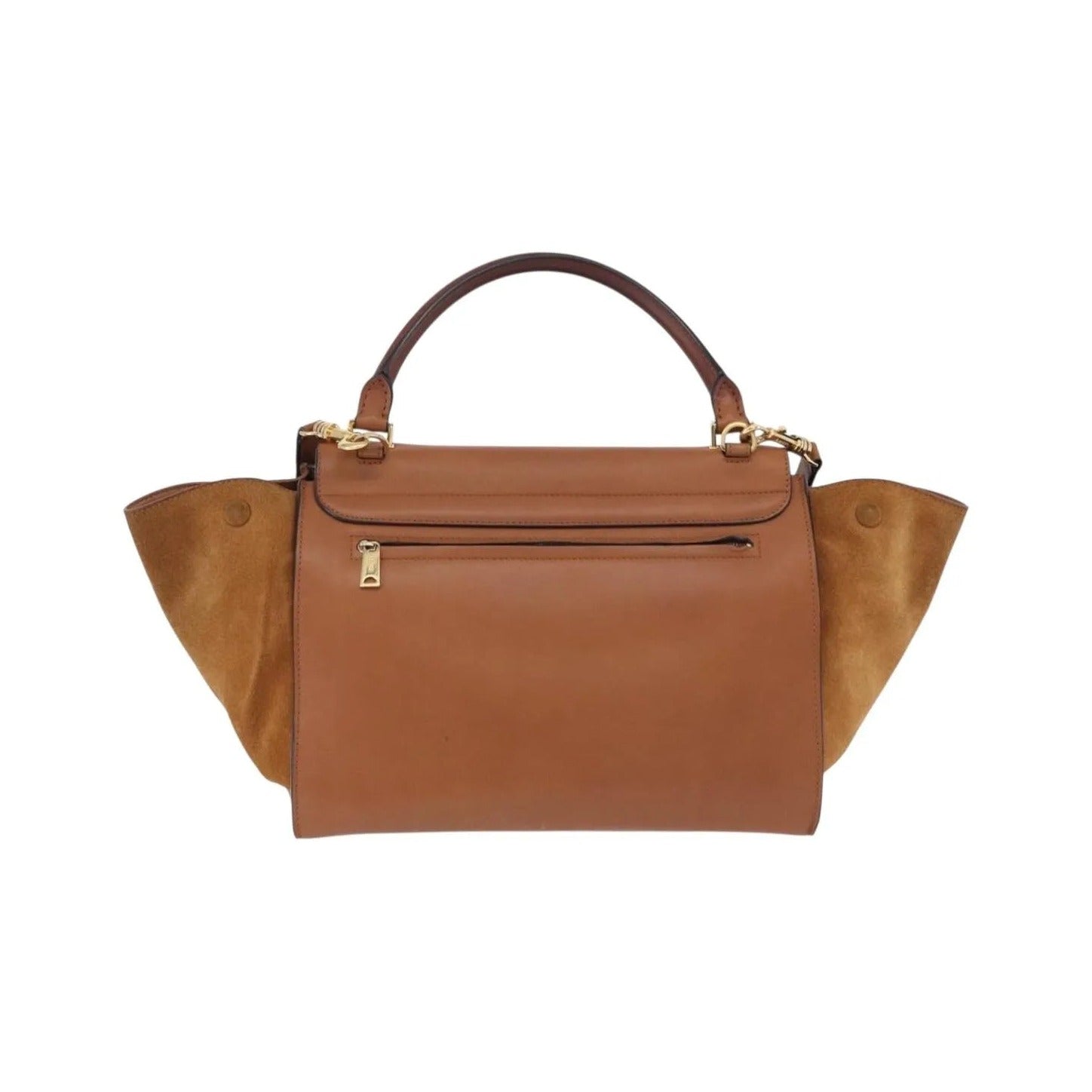 Celine Trapeze Leather, Brown, Leather, Handbag