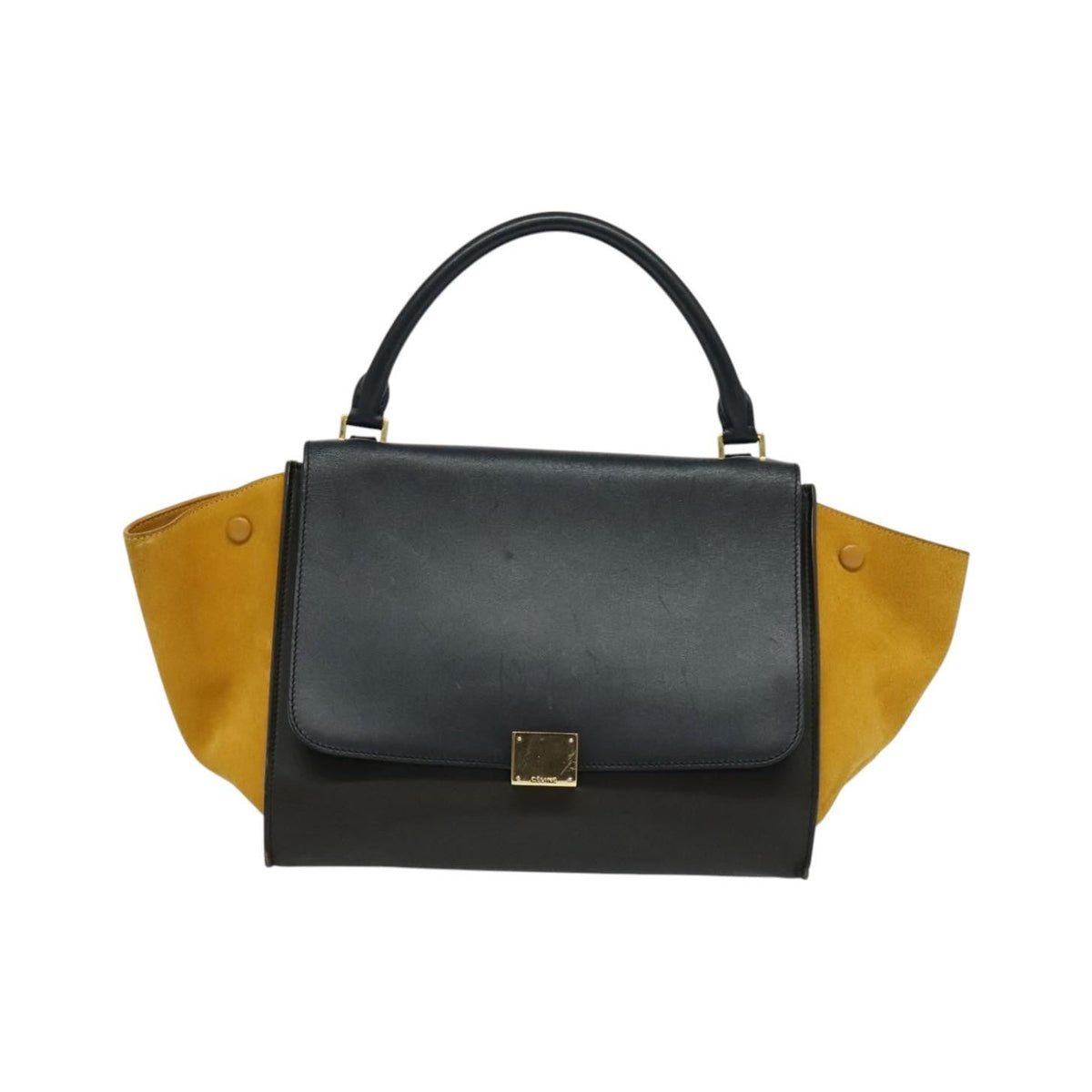 Celine Trapeze Leather with Suede, Multicolour, Leather, Handbag