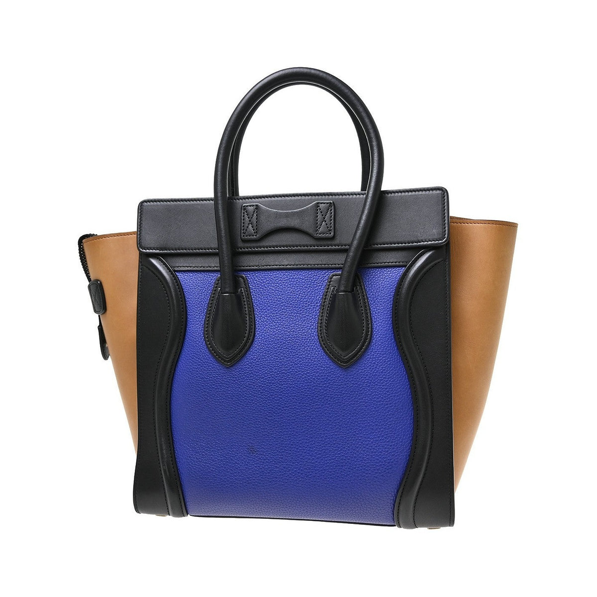 Celine Tricolor Luggage Leather, Multicolour, Leather, Tote Bag